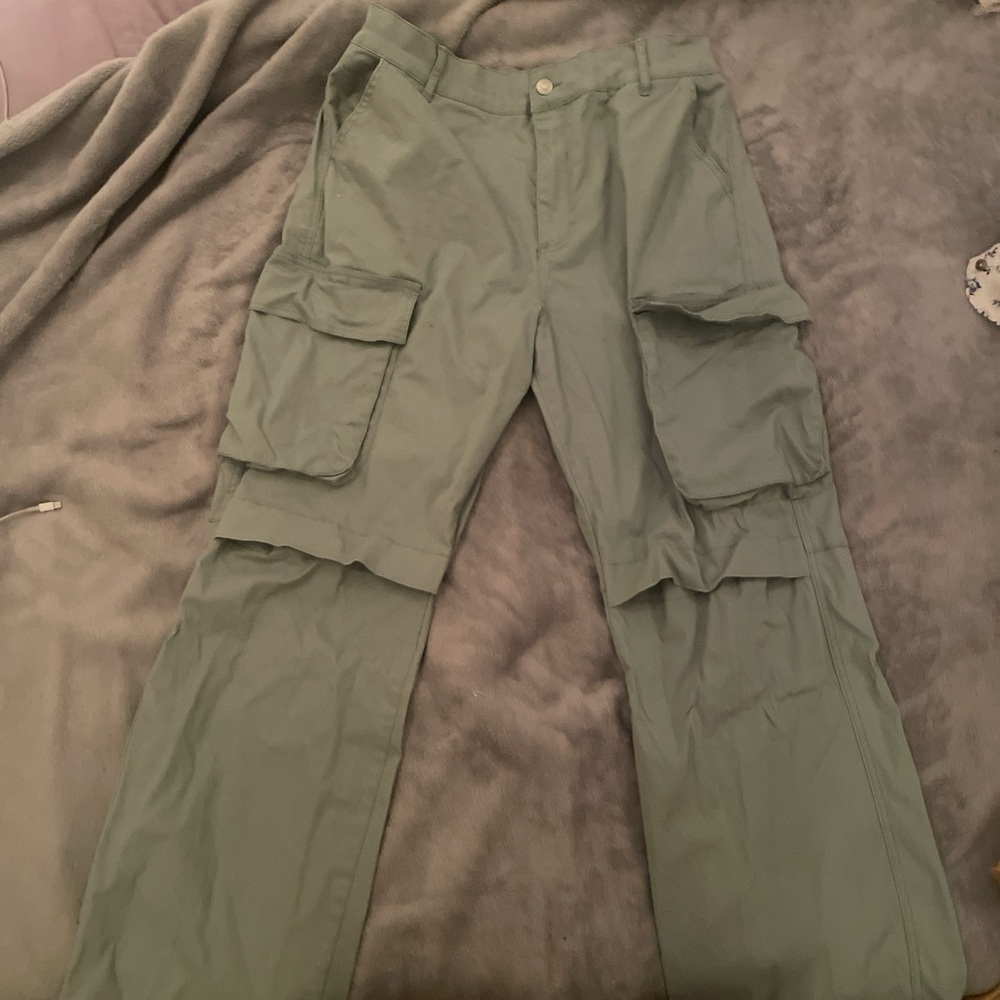 Womens Teal Green Cargo Pants